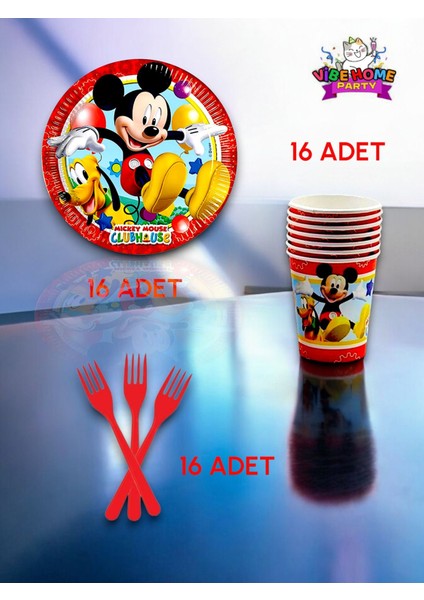 16 Kişilik Mickey Mouse Temalı Süper Eko Seti - Doğum Günü Parti ve Eğlenceli Etkinlikler fiyatları