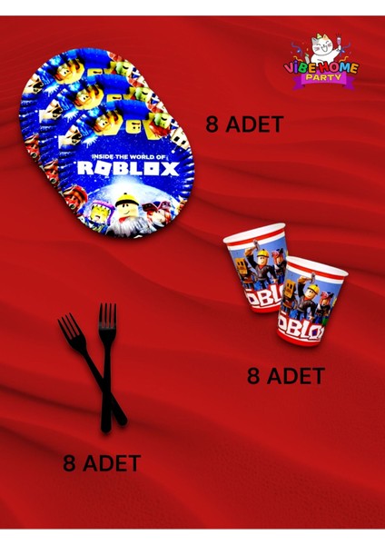 8 Kişilik Roblox Temalı Süper Eko Seti - Doğum Günü Parti ve Eğlenceli Etkinlikler Için fiyatları