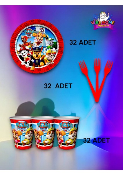 32 Kişilik Paw Patrol Temalı Süper Eko Seti - Doğum Günü Parti ve Eğlenceli Etkinlikler fiyatları