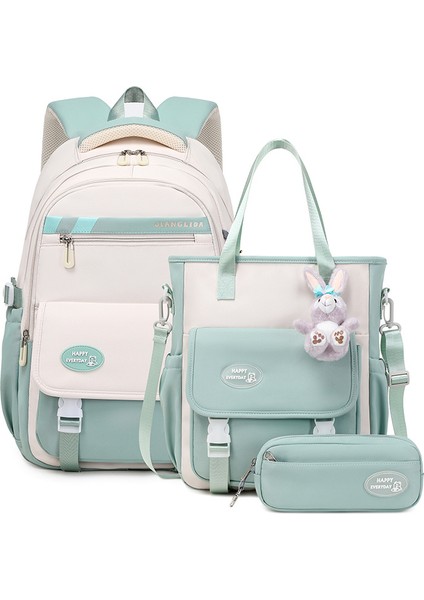 Kız Üniversite Öğrencisi Lise Öğrencisi Moda Okul Çantası Üç Parçalı Set D523 (Yurt Dışından)