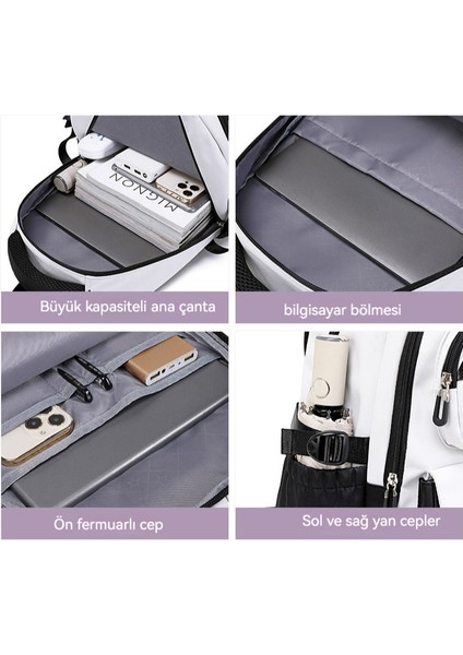 Bayan Üniversite Öğrencisi Lise Öğrencisi Büyük Kapasiteli Moda Kampüs Öğrencisi Omuz Çantası D522 (Yurt Dışından) fırsatları