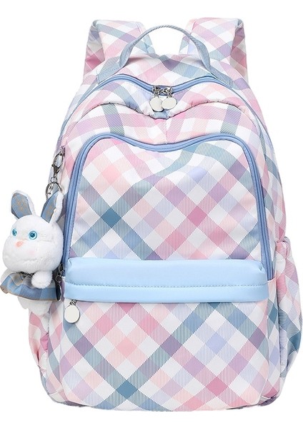 Kadın Ekose Çizgili Üniversite Öğrencisi Lise Öğrencisi Büyük Kapasiteli Öğrenci Sırt Çantası D524 (Yurt Dışından)
