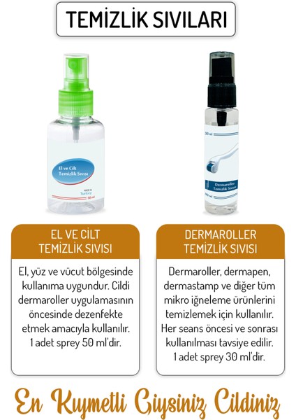 0.50mm Titanyum 192 İğneli Derma Roller