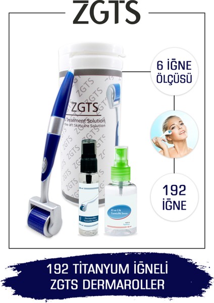 Zgts Blue Dermaroller Titanyum 192 Derma Roller