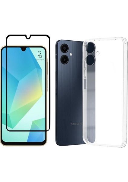 Samsung Galaxy A06 ile Uyumlu Telefon Kılıfı ve 5d Tam Kaplayan Cam Ekran Koruyucu