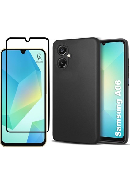 Samsung Galaxy A06 ile Uyumlu Telefon Kılıfı ve 5d Tam Kaplayan Cam Ekran Koruyucu