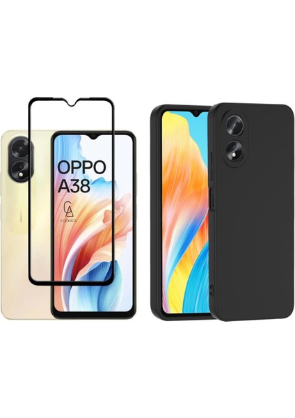 Oppo A38 ile Uyumlu Telefon Kılıfı ve 5d Tam Kaplayan Cam Ekran Koruyucu