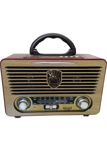 Meier M-115BT Usb/sd Bluetooth Şarjlı Nostaljik Radyo