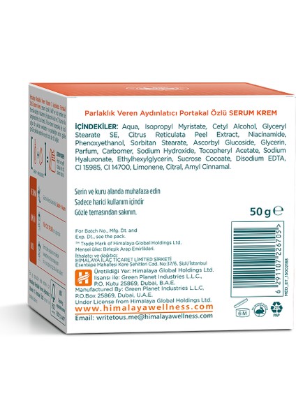 Vitamin C Parlaklık Veren Ton Eşitleyici Portakal Özlü Serum Içerikli Nemlendirici 50 Ml, C Vitamini