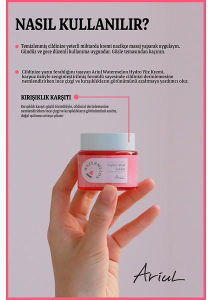 Güçlü Nemlendirme Etkili Kırışık Karşıtı, Aydınlatıcı Karpuz Özlü Bl-Fill Up İçerikli Krem 55 ml