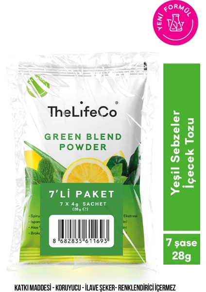 Yeşil Sebzeler İçecek Tozu (Green Blend) 6g x 7 Adet Şase