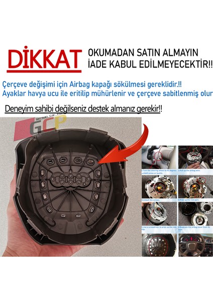 Audi Direksiyon Krom Çerçeve 2012-15 Dikdörtgen Tip A6 C7