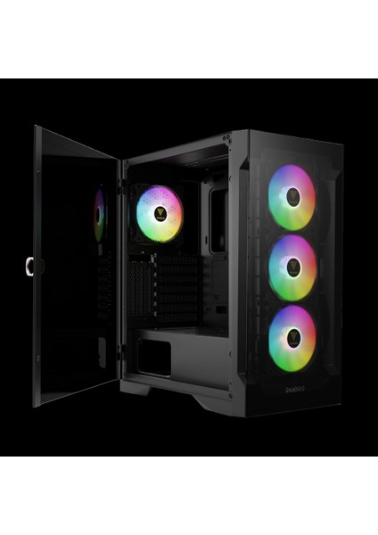 Gamdıas Talos E2 Elite, 850W, Tempered Glass, Argb, 80+ Bronze, Atx Gamıng Kasa