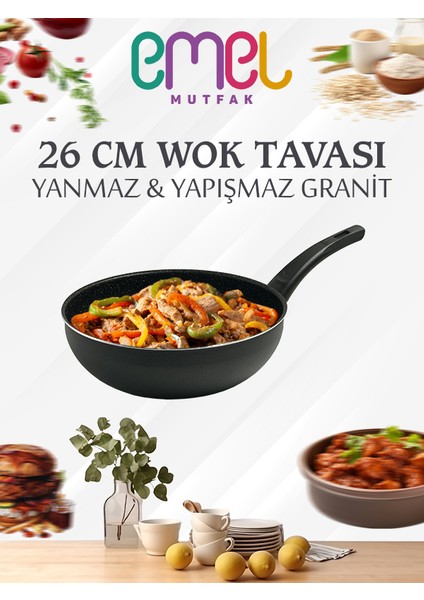 EMEL 26 cm Wok Tavası