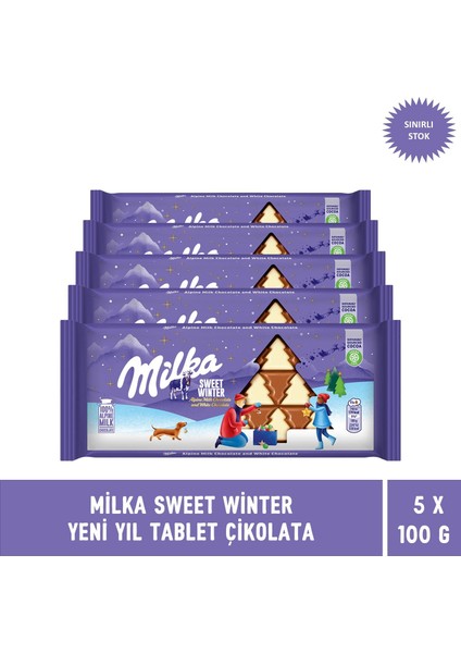Sweet Winter Yılbaşı Tablet Çikolata 100 gr - 5 Adet fiyatları