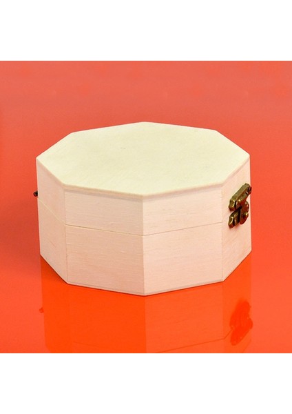 Sekizgen Takı Bitirme Depolama Ahşap Kutu Ambalaj Hediye Kutusu 9.7X10X5.1CM (Yurt Dışından)