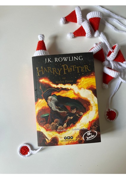 Sevimli Amigurumi Örgü Yılbaşı Noel Şapkası Kitap Ayracı,kitap Aksesuarı,kitap Severler Için Hediye