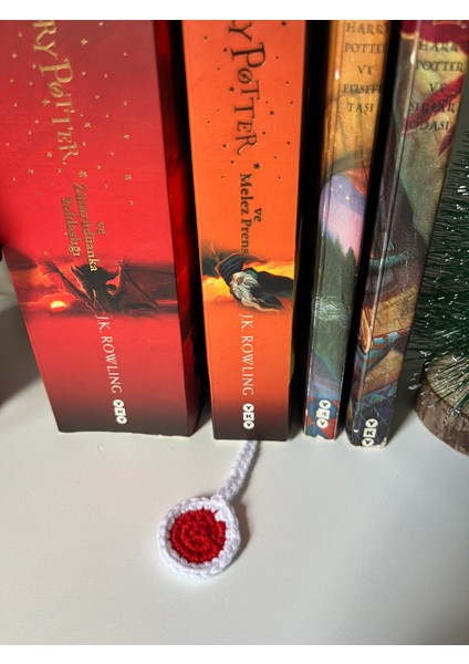 Sevimli Amigurumi Örgü Yılbaşı Noel Şapkası Kitap Ayracı,kitap Aksesuarı,kitap Severler Için Hediye