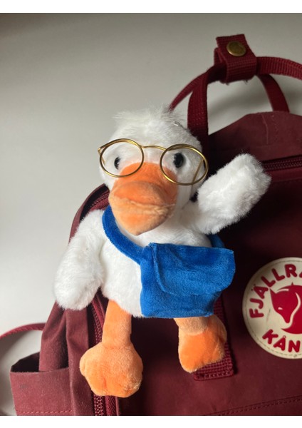 Sevimli Beyaz Ördek Peluş Anahtarlık, Mini Oyuncak, Çanta ve Cüzdan Aksesuarı