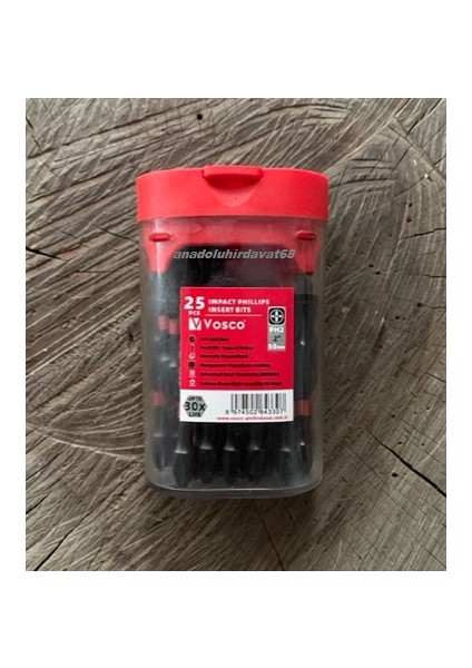 VSC Ph2 Sac Vida Ucu Yıldız Bits Uç 50MM Cobalt Çelik Vida Sıkma Ucu 25PCS