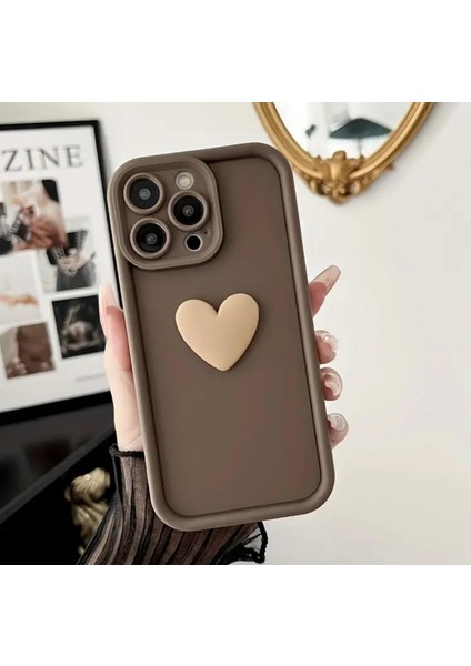 Apple iPhone Vizon Kalp Detaylı Yumuşak Silikon Kamera Korumalı Telefon Kılıfı fırsatları