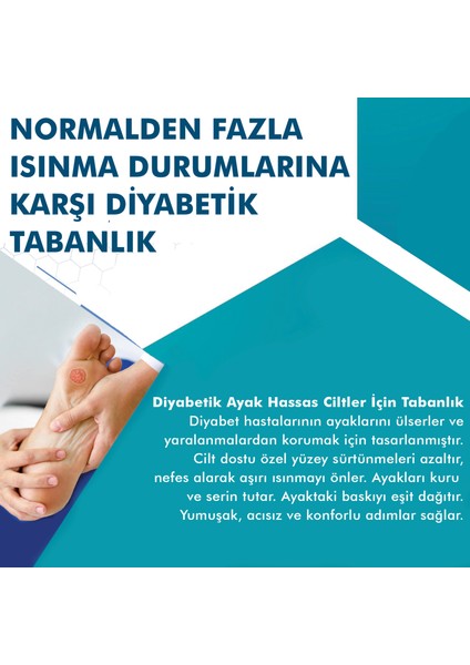 MG16 - Dıyabet Hassas Tabanlık - Yumuşak Memory Foam Hafızalı Ayakkabı Tabanlığı Darbe Emici Konforlu Özel Iç Tabanlık