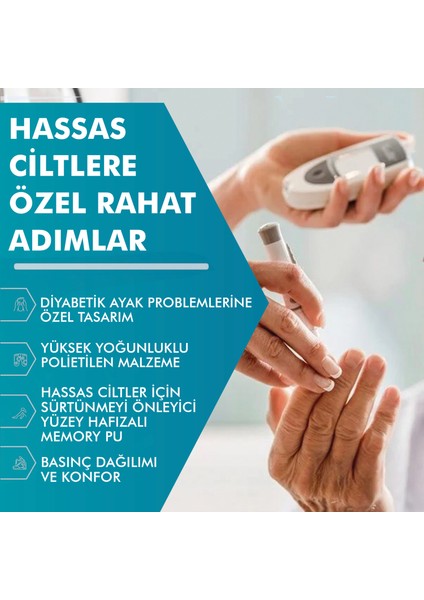 MG16 - Dıyabet Hassas Tabanlık - Yumuşak Memory Foam Hafızalı Ayakkabı Tabanlığı Darbe Emici Konforlu Özel Iç Tabanlık