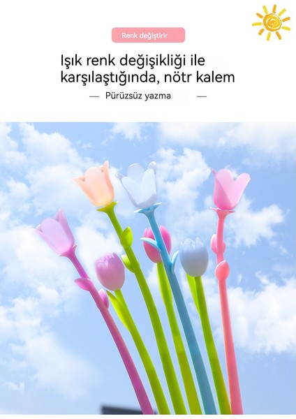 Yaratıcı Yumuşak Silikon Renk Değiştiren Kalem Çiçek Siyah Su (Yurt Dışından)