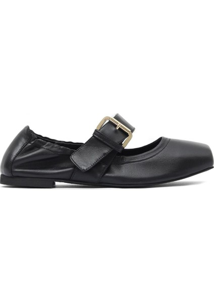 Siyah Deri Kadın Babet 30WA23629 30WA23629