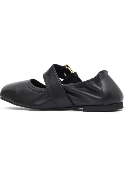 Siyah Deri Kadın Babet 30WA23629 30WA23629 fırsatları