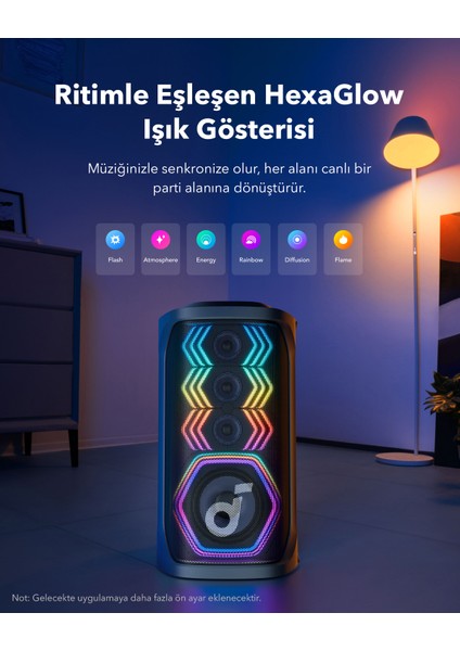 Soundcore Rave 3 AI Karaoke Bluetooth Hoparlör - 160 W Güçlü Ses - 12 Saat Çalma Süresi - A31A3 indirimleri