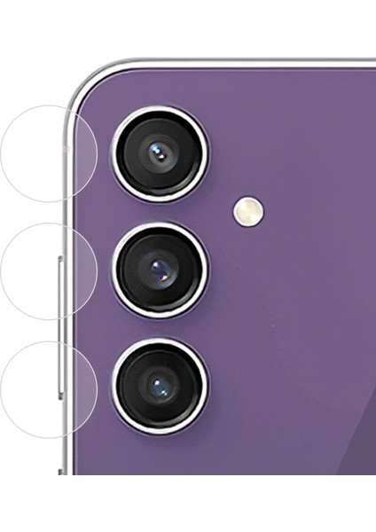 Samsung Galaxy S23 / S23 Plus Kamera Lens Koruyucu Ar Şeffaf Metal Halka Lens Filmi (Yurt Dışından)