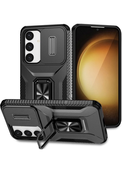 Samsung Galaxy S24 Plus Camshield Kickstand Tpu+Pc Kaymaz Telefon Kapağı (Yurt Dışından)