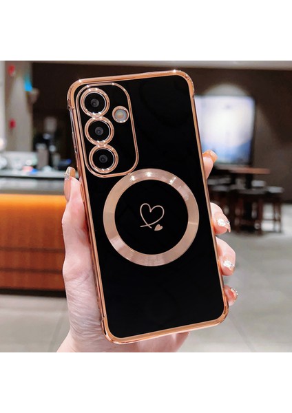 Samsung Galaxy S24 Plus Magsafe ile Uyumlu Elektroliz Kaplama Tpu Telefon Kılıfı (Yurt Dışından)