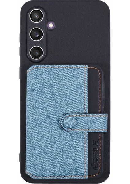 Samsung Galaxy S24 Plus Telefon Kılıfı Yapışkanlı Kart Çantası Renk Eşleştirmesi Kickstand ile (Yurt Dışından)