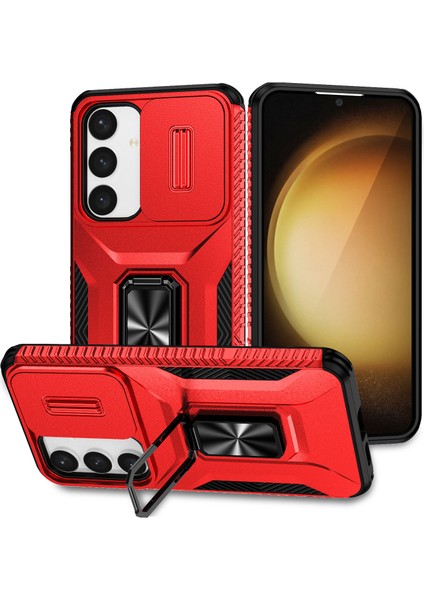 Samsung Galaxy S24 Plus Camshield Kickstand Tpu+Pc Kaymaz Telefon Kapağı (Yurt Dışından)