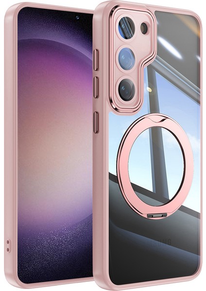 Samsung Galaxy S23 Plus Dönebilen Manyetik Kickstand Tpu+Pc Telefon Kılıfı, Lens Filmi (Yurt Dışından)