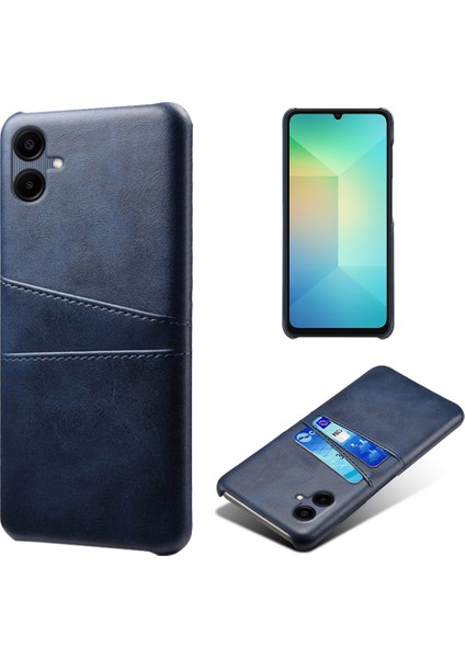 Samsung Galaxy A06 Çift Kart Yuvaları Pu Deri + Sert Pc Telefon Kapağı (Yurt Dışından)