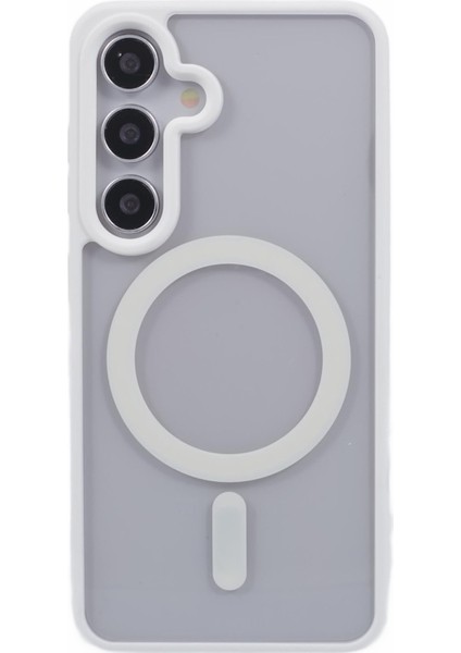 Samsung Galaxy S24 Darbeye Dayanıklı Pc+Tpu Magsafe ile Uyumlu Şeffaf Telefon Kapağı (Yurt Dışından)