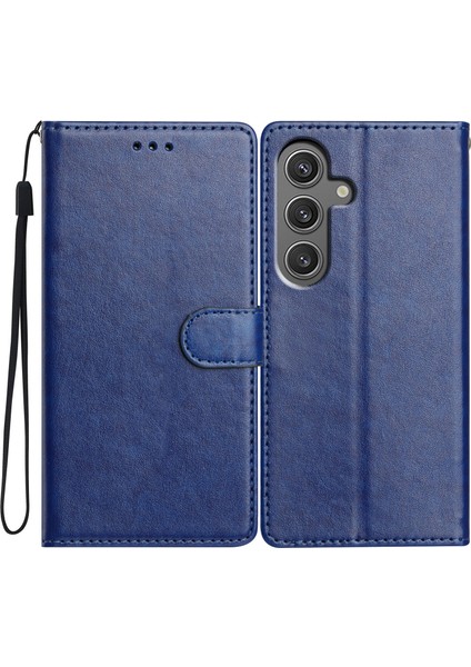 Samsung Galaxy S24 Plus Deri Telefon Kılıfı Kullanışlı Askılı Cüzdan Standı Kapağı (Yurt Dışından)