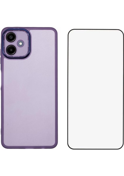 Samsung Galaxy A06 Tpu Kılıf Temperli Camlı Elektroliz Çerçeve (Yurt Dışından)