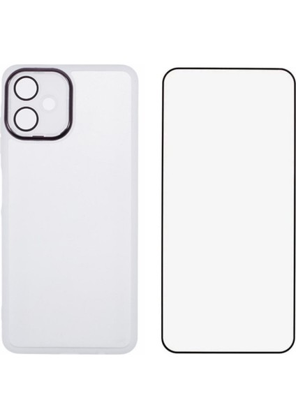 Samsung Galaxy A06 Tpu Kılıf Temperli Camlı Elektroliz Çerçeve (Yurt Dışından)