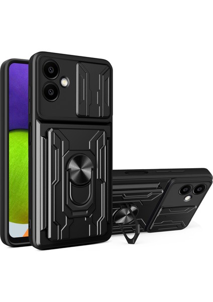 Samsung Galaxy A06 Pc+Tpu Kickstand Telefon Arka Kapak Kamera Kaydırıcılı (Yurt Dışından)