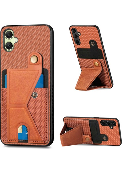 Samsung Galaxy A06 K-Şekilli Kickstand Deri+Pc+Tpu Telefon Kılıfı (Yurt Dışından)