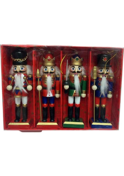 Nutcracker Set Mavi, Kırmızı, Yeşil 13 cm (4 Parça)