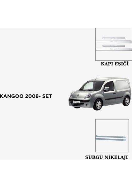 Kangoo 2008- Set Kapı Eşiği-Sürgü Nikelajı