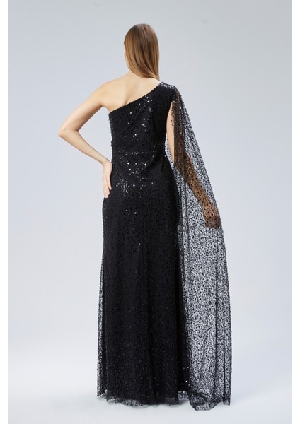 Tek Omuzlu Uzun Balık Abiye Elbise indirimleri