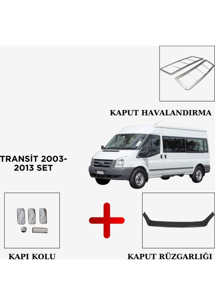 Aksesuar Transit 2003-2013 Kaput Havalandırma - Kapı Kolu-Kaput Rüzgarlığı(Hediye)