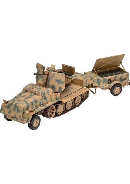 Sws With FLAK43 ve SD.AH58 Cephane Arabası Model Kit Askeri Araç