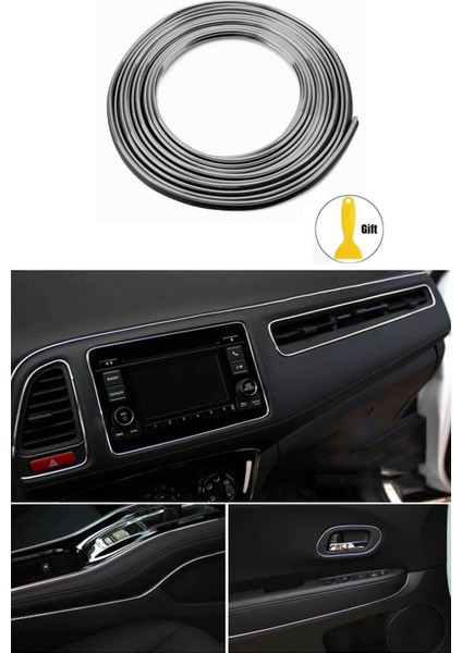 Trim Fitil Krom Yeni Nesil Araç Içi Ip Şerit Balık Sırtı Nikelajlı 5 Metre